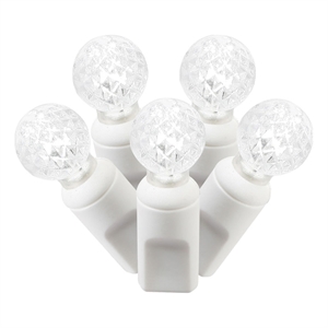 Vickerman 34' Color Box G12 Berry LED Christmas Light Set in Pure White