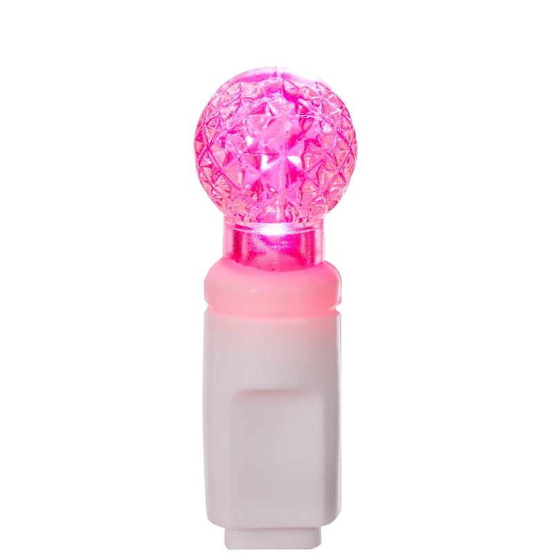 Vickerman 34' Color Box G12 Berry LED Christmas Light Set in Pink