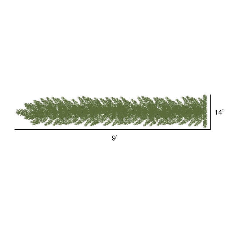 Vickerman 9' Plastic Cashmere Artificial Christmas Garland in Green