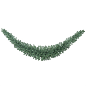 Vickerman 9'x24&quot Oregon Fir White LED Artificial Christmas Swag Garland in Green
