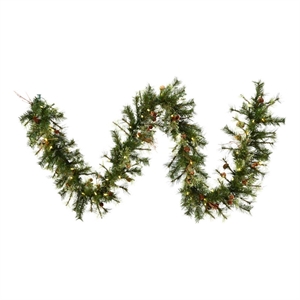 Vickerman 9'x12&quot Country Pine Dura-lit LED Artificial Christmas Garland in Green