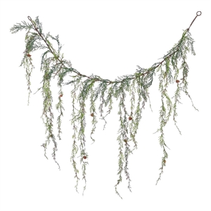 Vickerman 4' Weeping Cedar Artificial Christmas Garland in Green