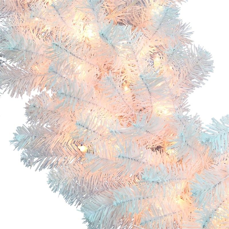 Vickerman 200 LED Lights Spruce Artificial Christmas Garland in Crystal White
