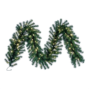 Vickerman 50'x16&quot Douglas Fir LED Lights Artificial Christmas Garland in Green