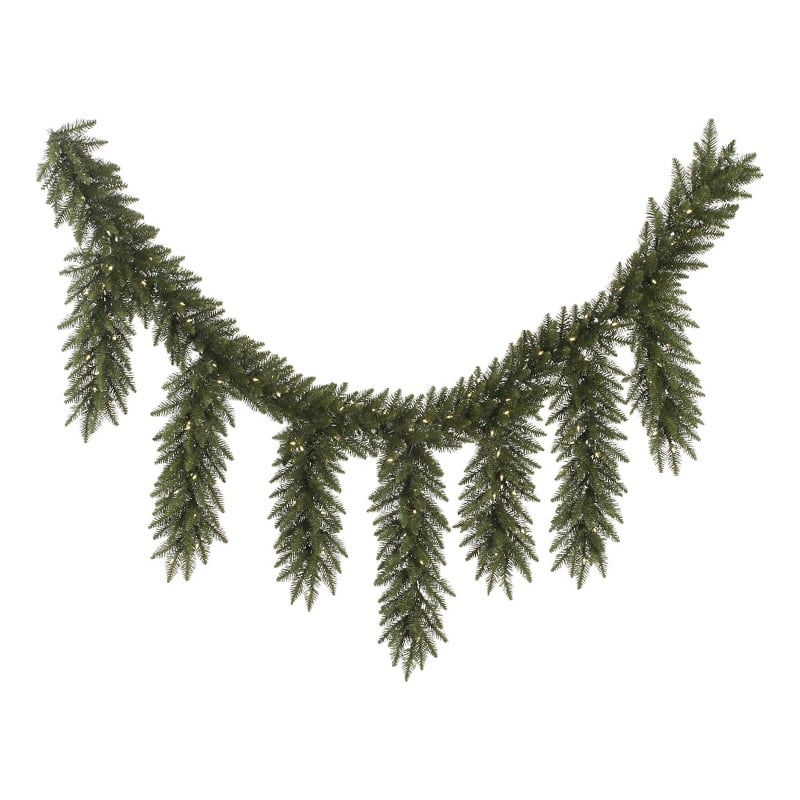 Vickerman 9' Camdon Fir Icicle LED Lights Artificial Christmas Garland in Green