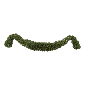 Vickerman 12'x18&quot Grand Teton Angle LED Artificial Christmas Garland in Green