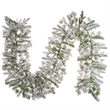 Vickerman 9' Kiana Artificial Christmas Garland in Flocked White/Green