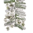 Vickerman 9' Kiana Artificial Christmas Garland in Flocked White/Green