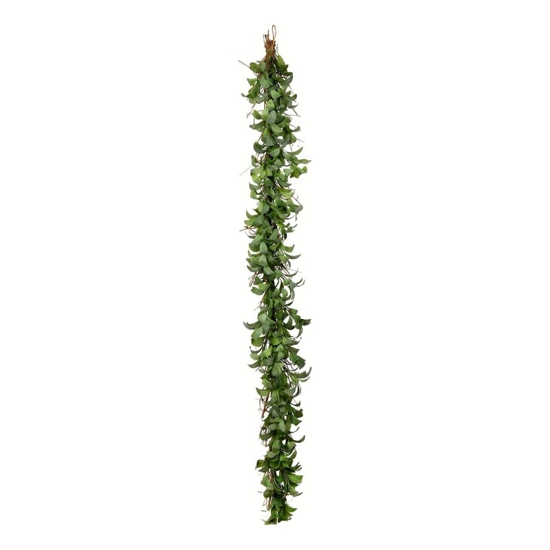 Vickerman 6' Polyester Artificial Lamb Ear Leaves Garland in Green