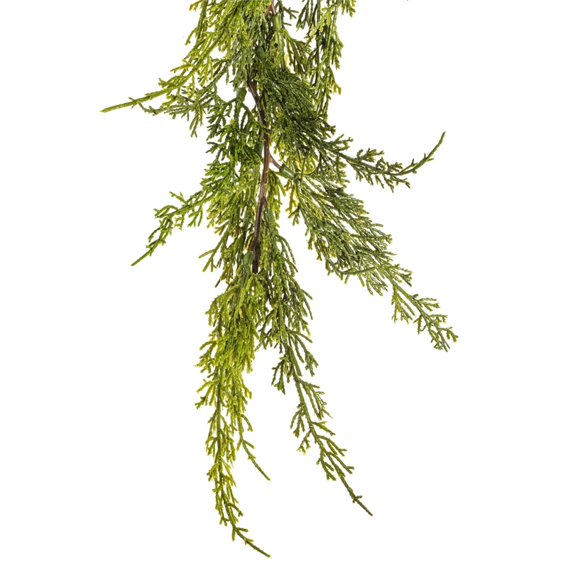 Vickerman 6' Fabric Artificial Monterey Cypress Garland in Green