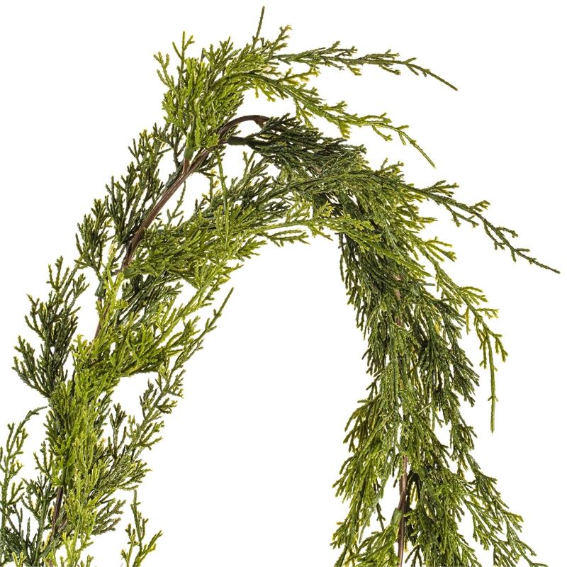 Vickerman 6' Fabric Artificial Monterey Cypress Garland in Green