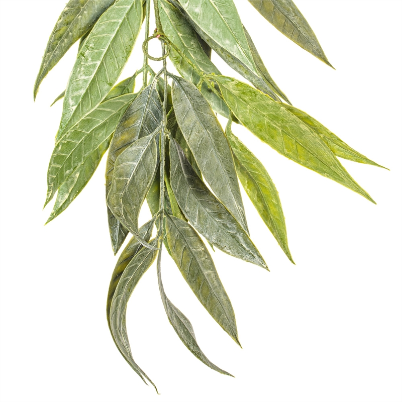 Vickerman 6' Plastic Artificial Muddy White Willow Garland in Green