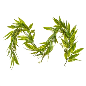 Vickerman 6' Plastic White Berries Artificial Willow Garland in Green
