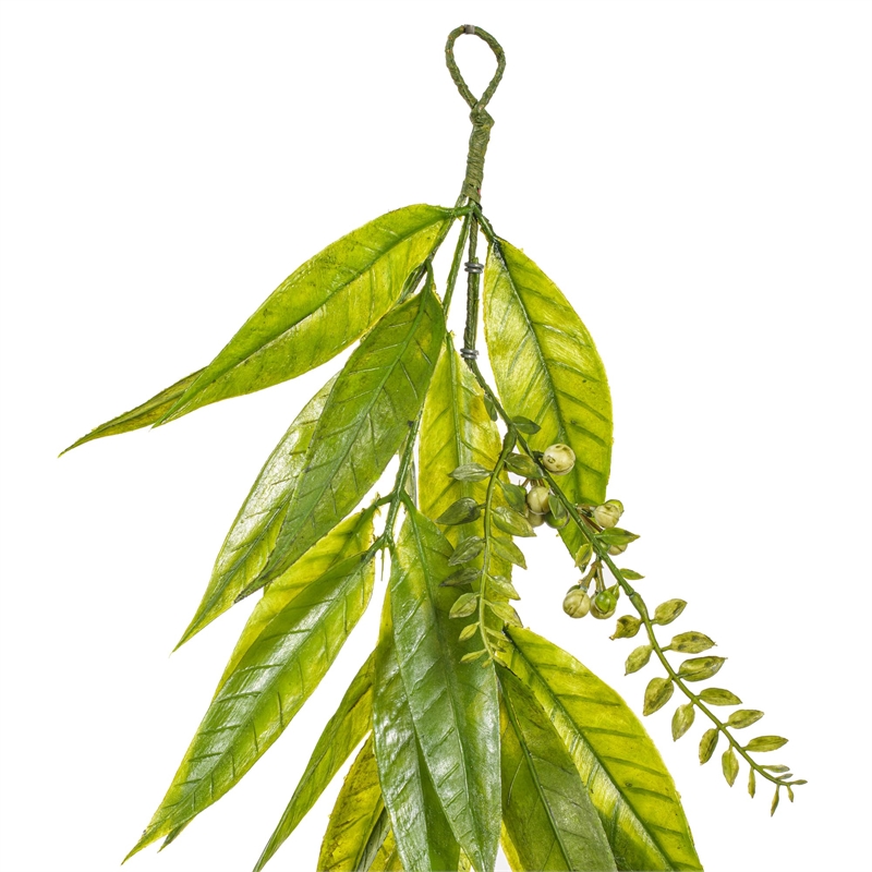 Vickerman 6' Plastic White Berries Artificial Willow Garland in Green