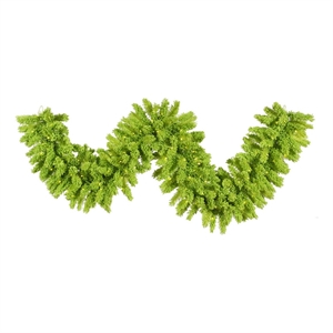 Vickerman 9'x14&quot Dura-lit LED Artificial Christmas Garland in Flocked Lime Green