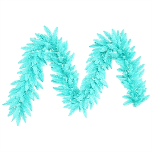 Vickerman 9'x14&quot Dura-lit LED Artificial Christmas Garland in Aqua Blue
