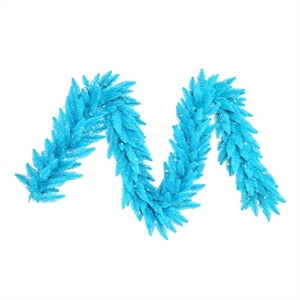 Vickerman 9'x14&quot Dura-lit LED Artificial Christmas Garland in Sky Blue