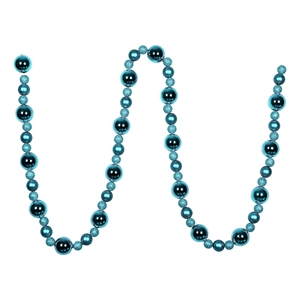 Vickerman 9' Plastic Assorted Christmas Ball Ornament Garland in Baby Blue