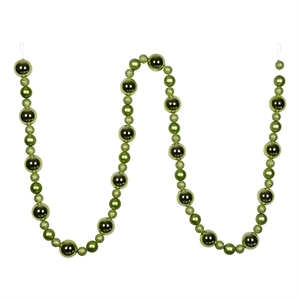 Vickerman 9' Plastic Assorted Christmas Ball Ornament Garland in Celadon Green