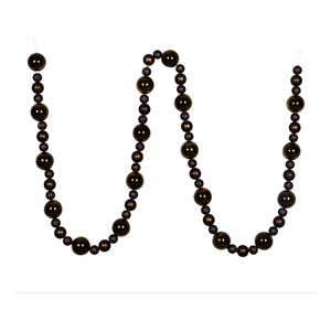 Vickerman 9' Plastic Assorted Christmas Ball Ornament Garland in Chocolate