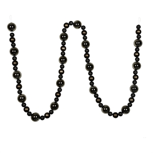 Vickerman 9' Plastic Assorted Christmas Ball Ornament Garland in Gunmetal Gray