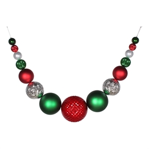 Vickerman 76&quot Plastic Durian Ornament Christmas Swag in Red/Green