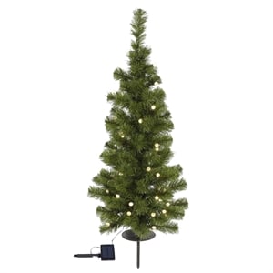Vickerman 3' Solar Powered LED Artificial Christmas Tree in Green