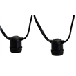 Vickerman Plastic 50 Medium Base E26 Socket Set with Wire in Black