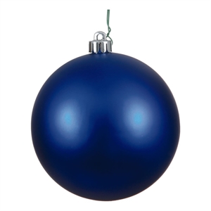 Vickerman 2.4&quot Plastic Ball Ornaments in Matte Cobalt Blue (Set of 24)