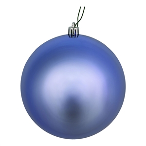 Vickerman 2.4&quot Plastic Ball Ornaments in Shiny Periwinkle Blue (Set of 24)