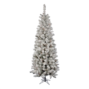 Vickerman 90&quot Pacific Artificial Christmas Tree with Multi-Color LED in White