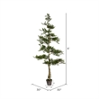 Vickerman 6' Artificial Green Potted Cedar Tree.