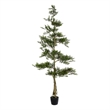 Vickerman 6' Artificial Green Potted Cedar Tree.