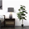 Vickerman 4' Artificial Green Potted Fiddle Tree.