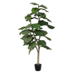 Vickerman 4' Artificial Green Potted Fiddle Tree.