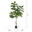 Vickerman 6' Artificial Green Potted Fiddle Tree.