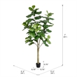 Vickerman 7' Artificial Green Potted Fiddle Tree.