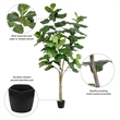 Vickerman 7' Artificial Green Potted Fiddle Tree.
