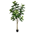 Vickerman 7' Artificial Green Potted Fiddle Tree.