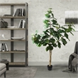 Vickerman 7' Artificial Green Potted Fiddle Tree.