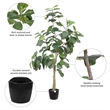 Vickerman 8' Artificial Green Potted Fiddle Tree.
