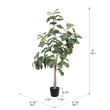 Vickerman 8' Artificial Green Potted Fiddle Tree.