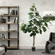 Vickerman 8' Artificial Green Potted Fiddle Tree.