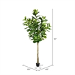Vickerman 10' Artificial Green Potted Fiddle Tree.