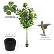 Vickerman 10' Artificial Green Potted Fiddle Tree.
