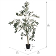 Vickerman 4' Artificial Green Olive Tree in Pot.