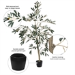 Vickerman 4' Artificial Green Olive Tree in Pot.