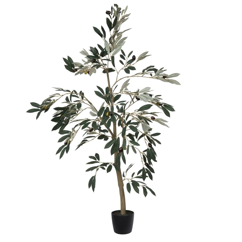 Vickerman 4' Artificial Green Olive Tree in Pot.