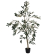 Vickerman 4' Artificial Green Olive Tree in Pot.