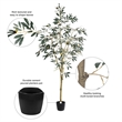 Vickerman 6' Artificial Green Olive Tree in Pot.